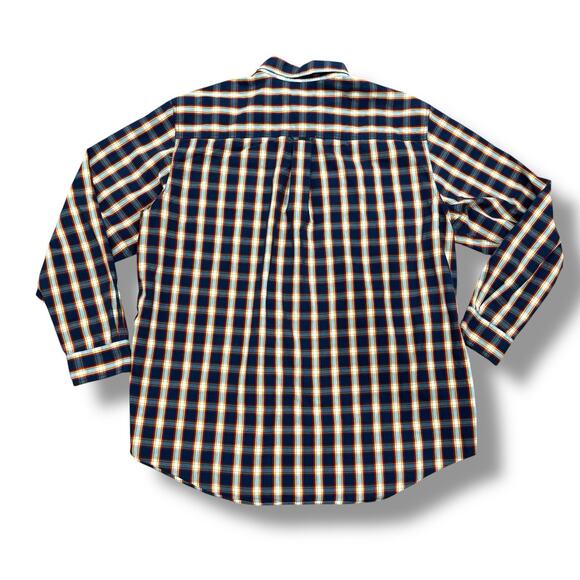 Chaps Men’s Size 2XLT Long Sleeve Plaid Stretch Cotton Button Shirt - Picture 3 of 4